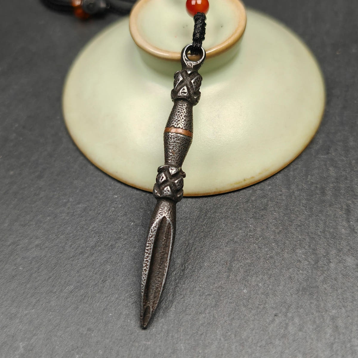 Authentic Tibetan Phurba Pendant Thokcha Amulet 70mm - Tibetan Buddhist amulet, view 4