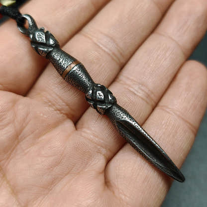 Authentic Tibetan Phurba Pendant Thokcha Amulet 70mm - Tibetan Buddhist amulet, view 6