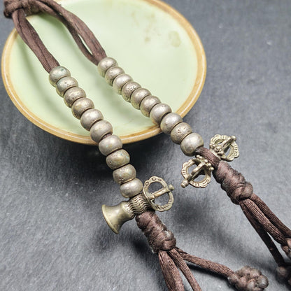 Tibetan Mala Counters Sterling Silver | Vajra Bell Prayer Bead Counters