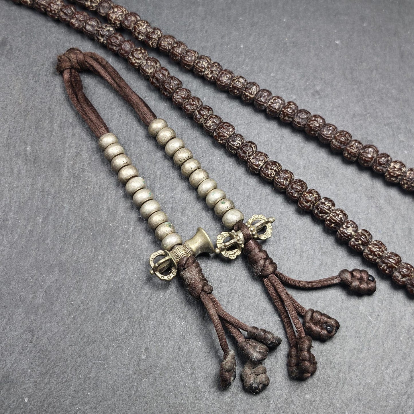 Tibetan Mala Counters Sterling Silver | Vajra Bell Prayer Bead Counters