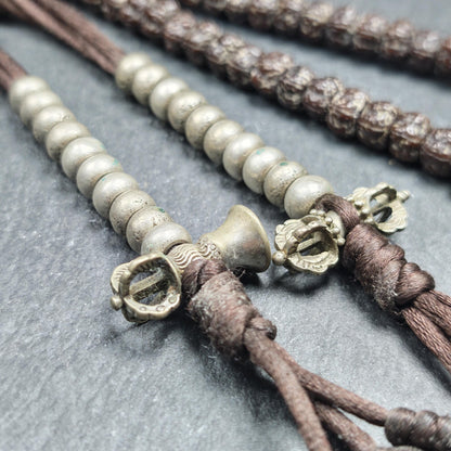 Tibetan Mala Counters Sterling Silver | Vajra Bell Prayer Bead Counters