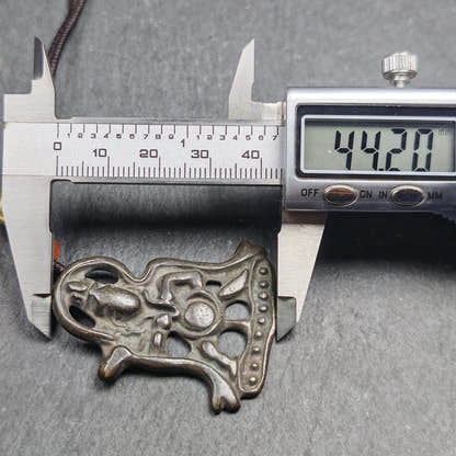 Vajrapani Amulet Pendant - Tibetan Buddhist amulet, size reference