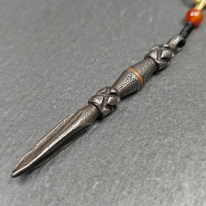 Authentic Tibetan Phurba Pendant Thokcha Amulet 70mm - Tibetan Buddhist amulet, view 8