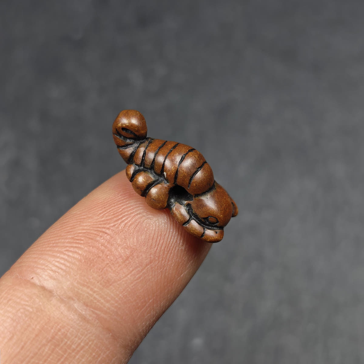 Scorpion Guru Amulet of Padmasambhava - Tibetan Buddhist amulet, detailed view