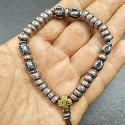 Wrist Mala ｜ Handmade 8mm Cold Iron Vajra Bracelet