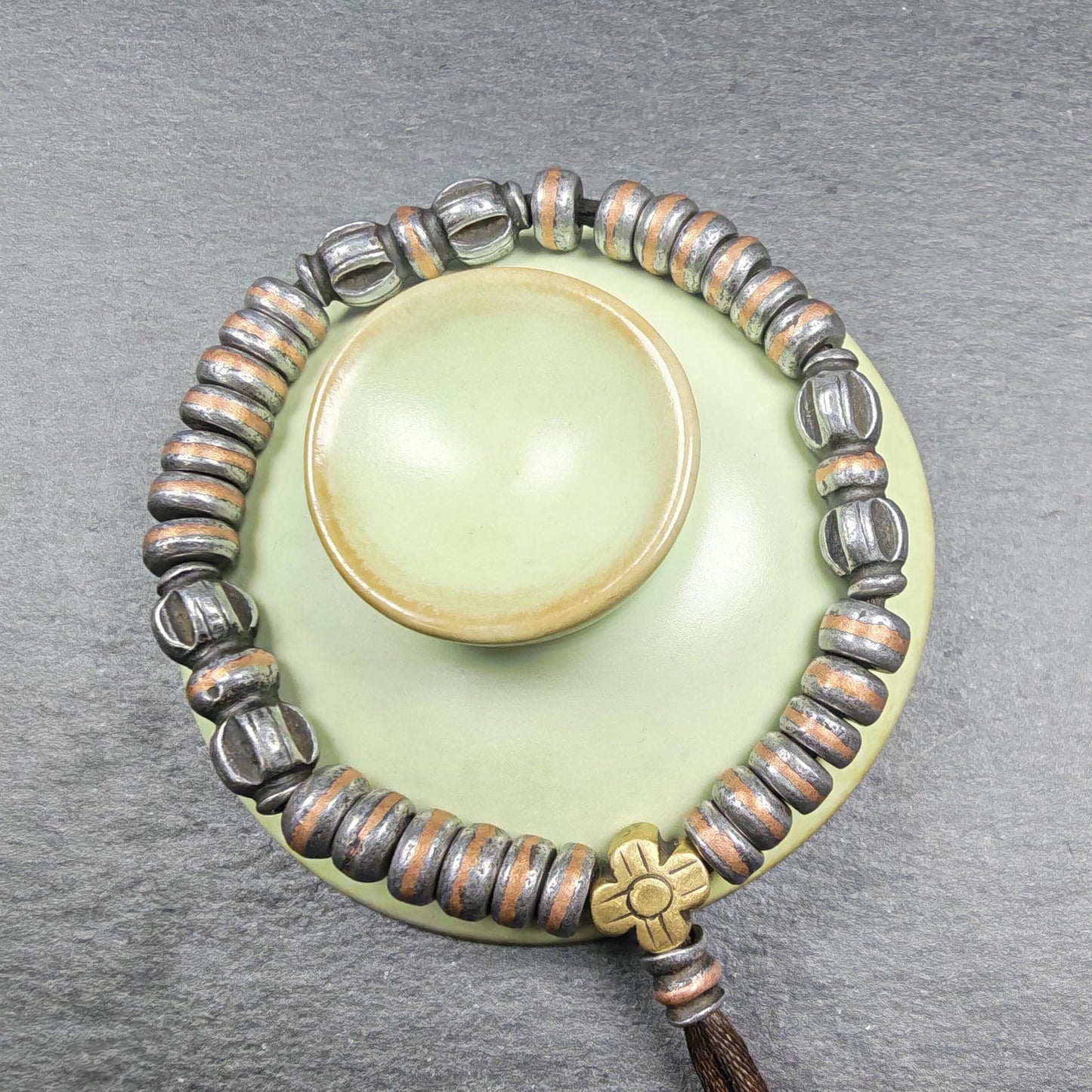Wrist Mala ｜ Handmade 8mm Cold Iron Vajra Bracelet