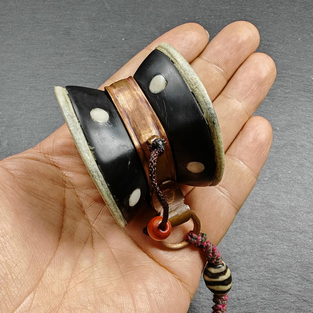 Portable Tibetan Chöd - Damaru Drum - Tibetan Buddhist art, view 7