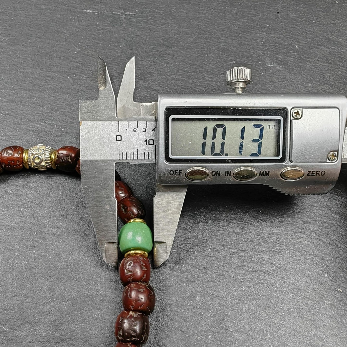 Authentic 8mm Rudraksha Wrist Mala Bracelet | Old Tibetan Rosary