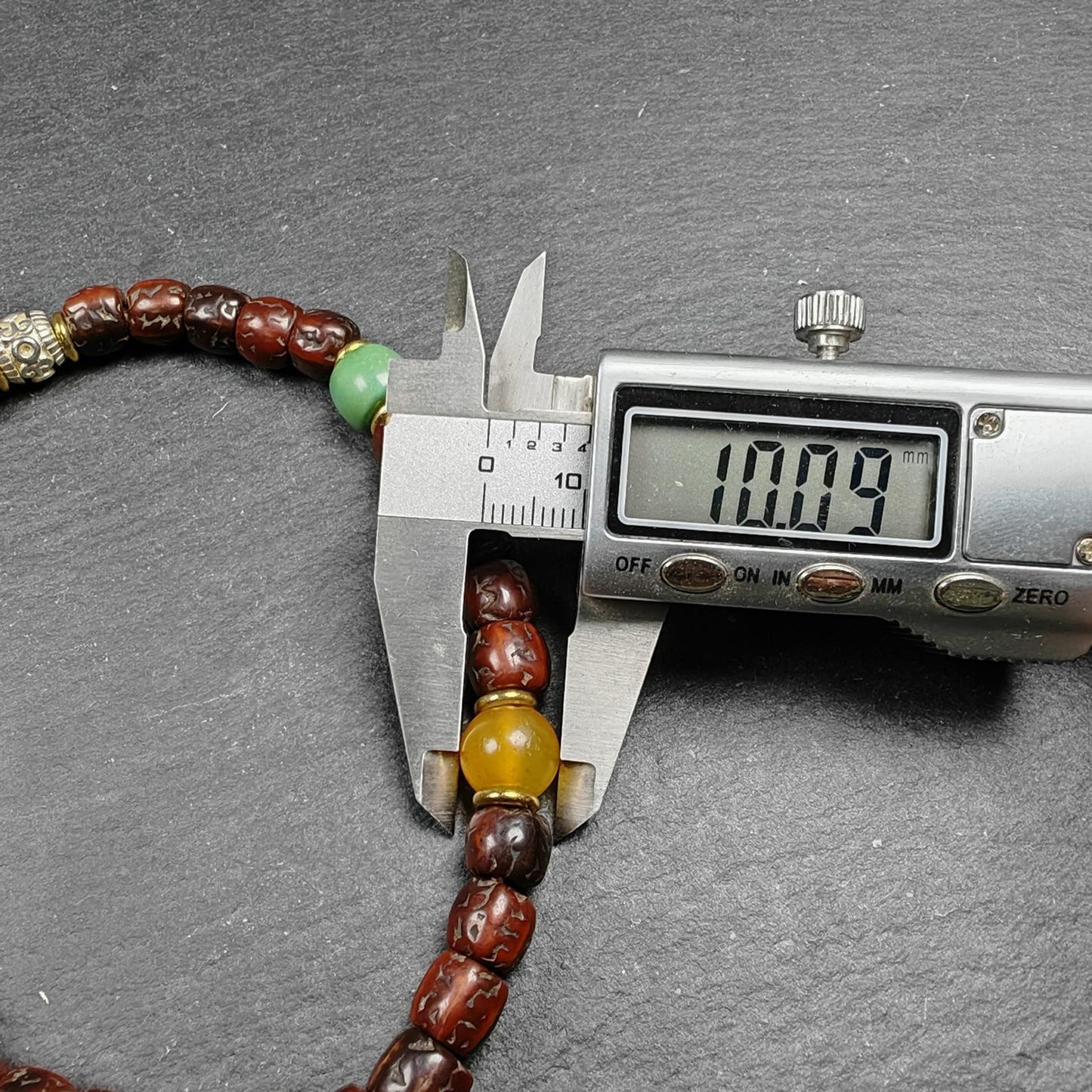 Authentic 8mm Rudraksha Wrist Mala Bracelet | Old Tibetan Rosary