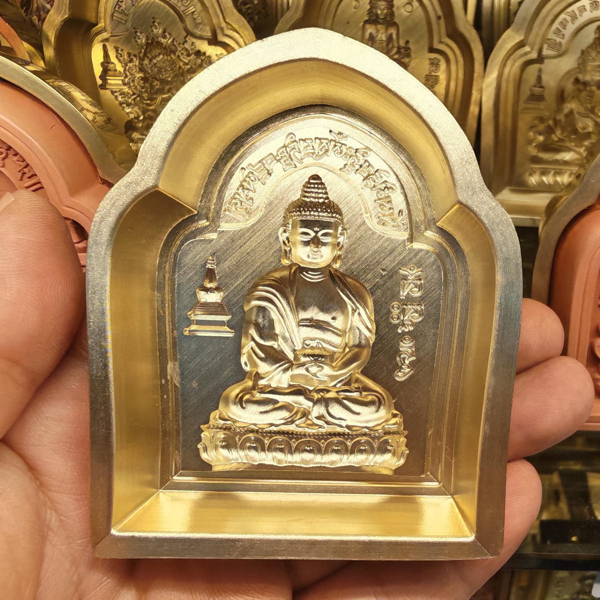 Bordered Amitabha Tsa Tsa Mold - Tibetan tsa tsa mold, view 4