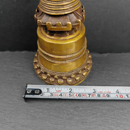 Kadampa Stupa / Kadam Stupa, 14cm height - Tibetan Buddhist statue, size reference