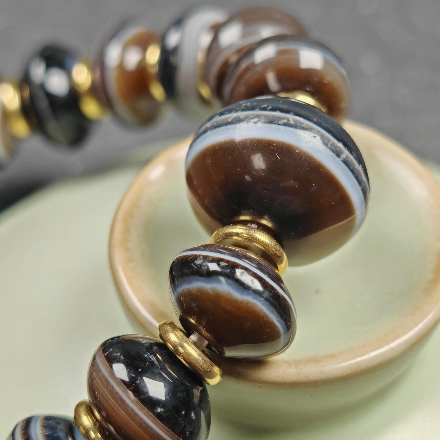 Tibetan Dzi Wrist Mala Medicine Buddha Dzi Bracelet