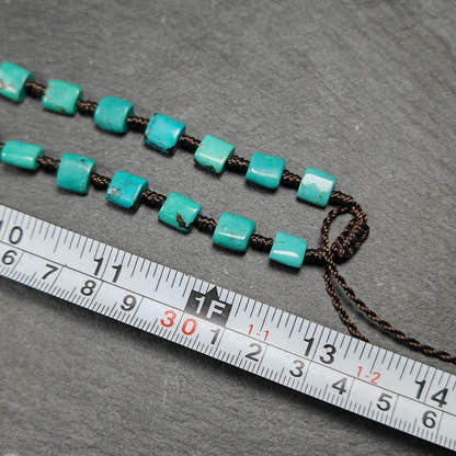 Turquoise Beads Necklace for Woman - 33cm Length - Tibetan Buddhist mala beads, view 9