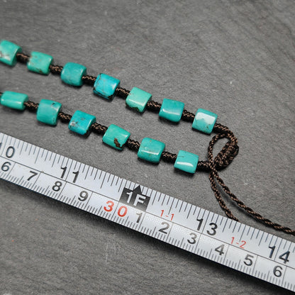Turquoise Beads Necklace for Woman - 33cm Length