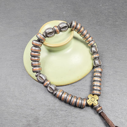Wrist Mala ｜ Handmade 8mm Cold Iron Vajra Bracelet