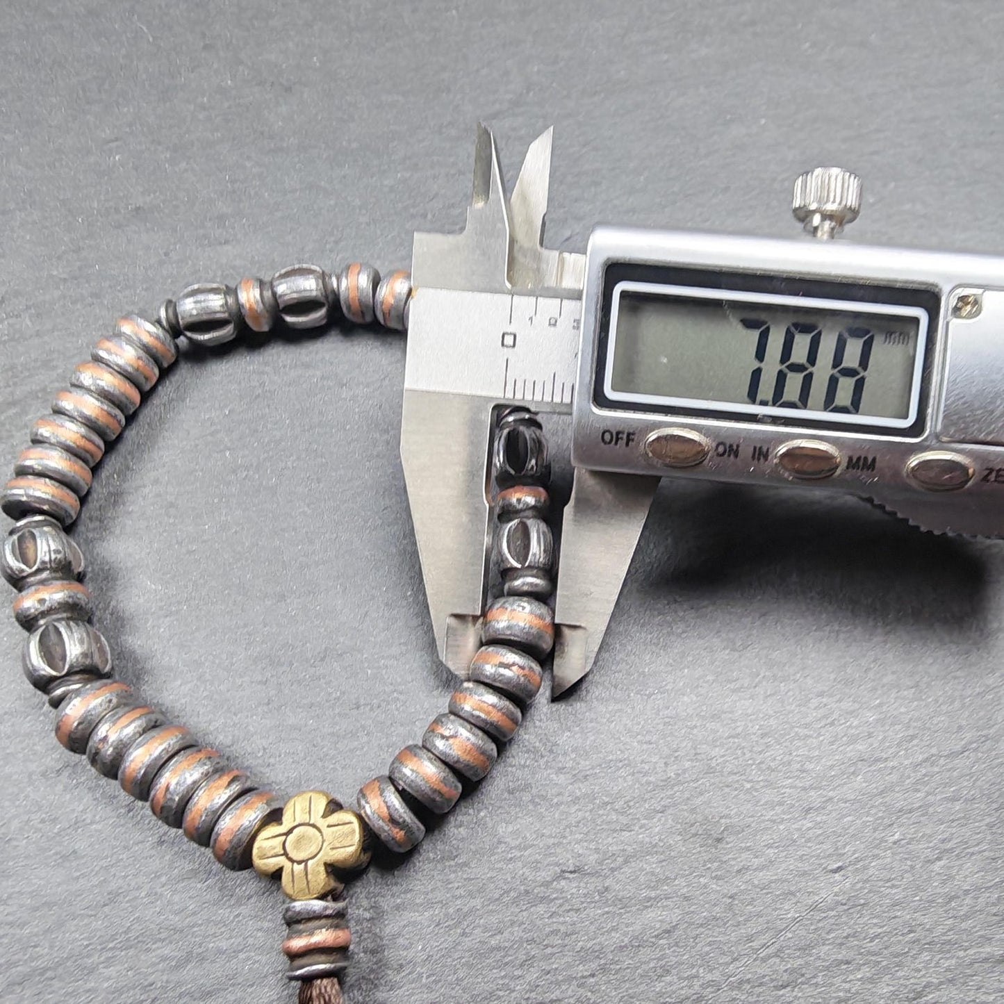 Wrist Mala ｜ Handmade 8mm Cold Iron Vajra Bracelet