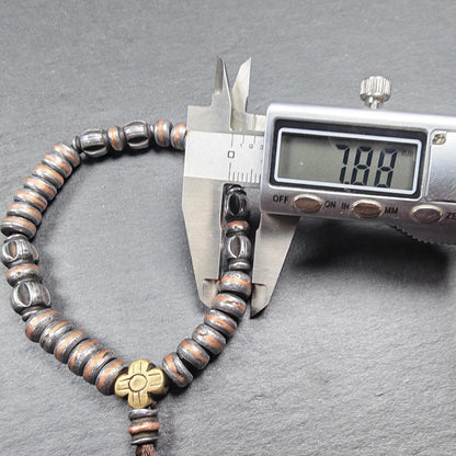Wrist Mala ｜ Handmade 8mm Cold Iron Vajra Bracelet