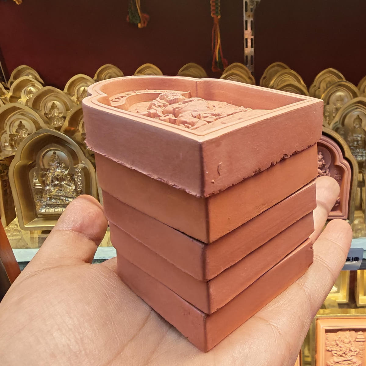 Bordered Ksitigarbha Tsa Tsa Mold - Tibetan tsa tsa mold, view 4