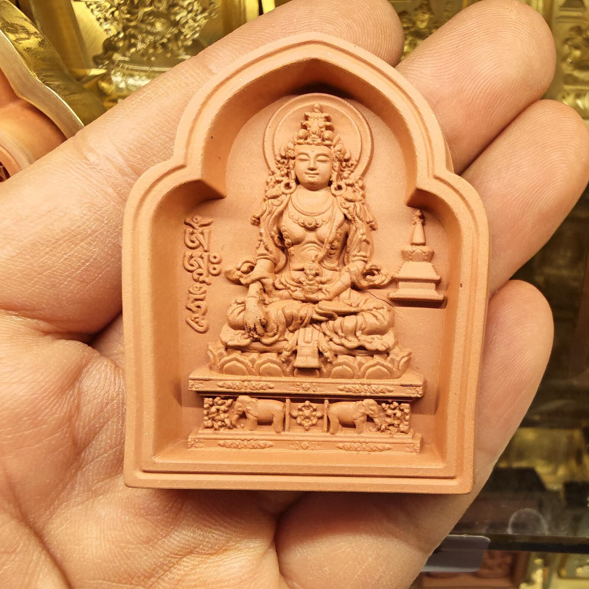 Bordered Akshobhya Tsa Tsa Mold - Tibetan tsa tsa mold, view 8