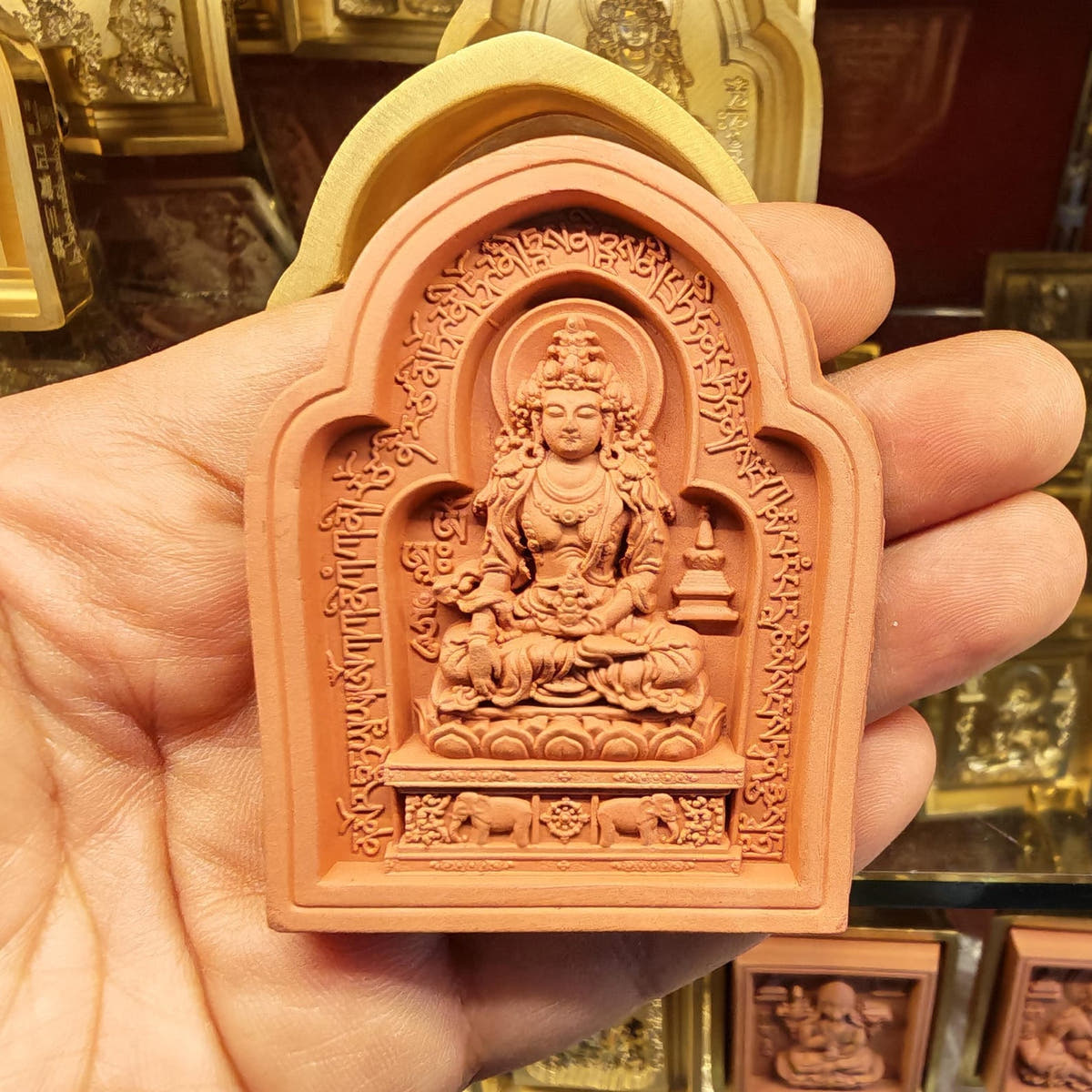 Bordered Akshobhya Tsa Tsa Mold - Tibetan tsa tsa mold, view 11
