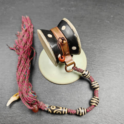 Portable Tibetan Chöd - Damaru Drum - Tibetan Buddhist art, view 5