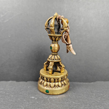 Authentic Tibetan Dorje Vajra | Hand-Forged Brass Spiritual Gift