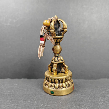 Authentic Tibetan Dorje Vajra | Hand-Forged Brass Spiritual Gift
