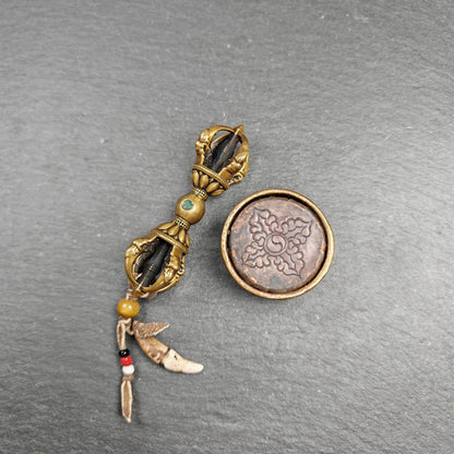Authentic Tibetan Dorje Vajra | Hand-Forged Brass Spiritual Gift