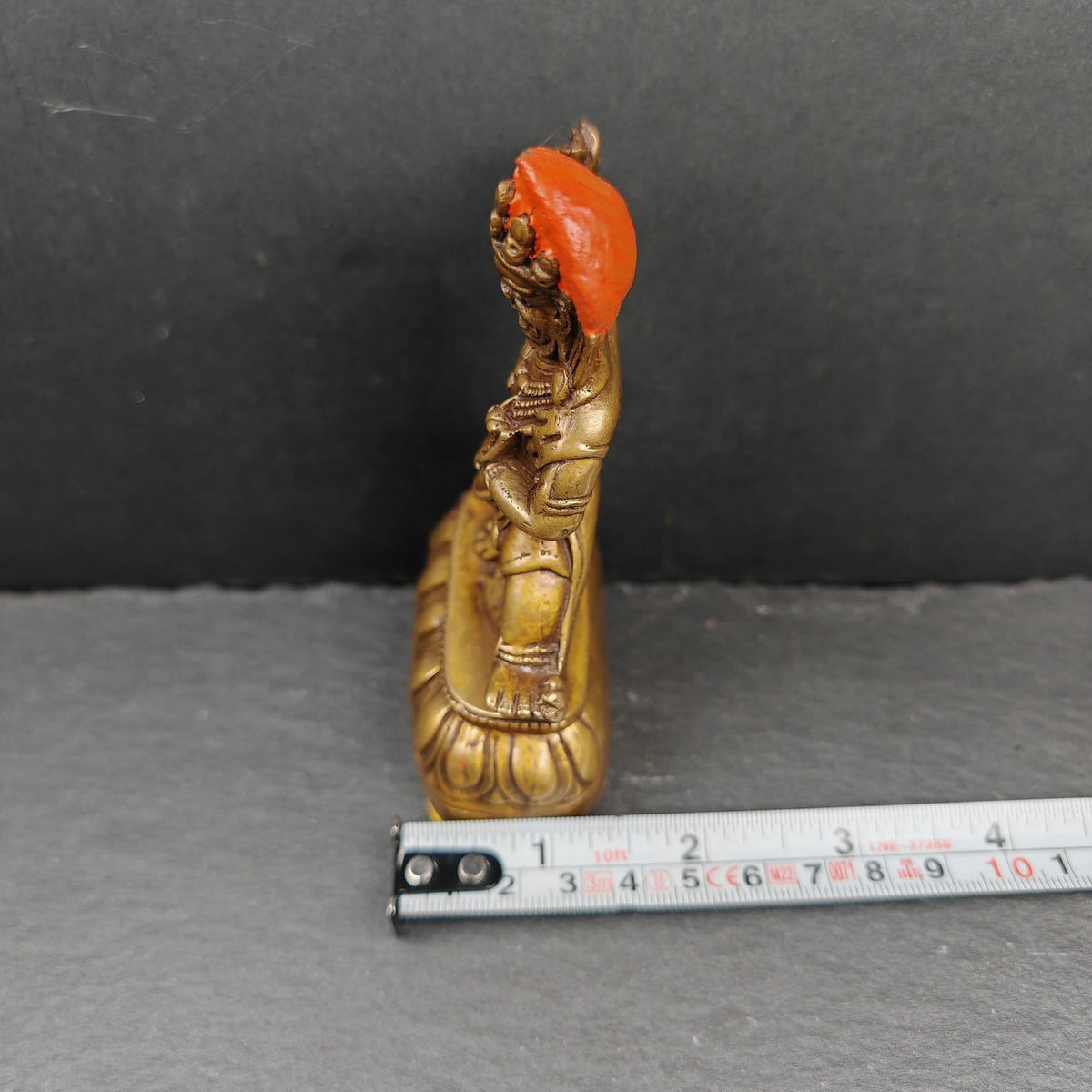 Vajrapani - Scared Tibetan Statue 40 Years Old 11cm Height - Tibetan Buddhist statue, size reference