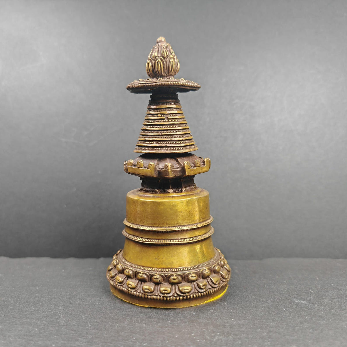 Kadampa Stupa / Kadam Stupa, 14cm height - Tibetan Buddhist statue, detailed view