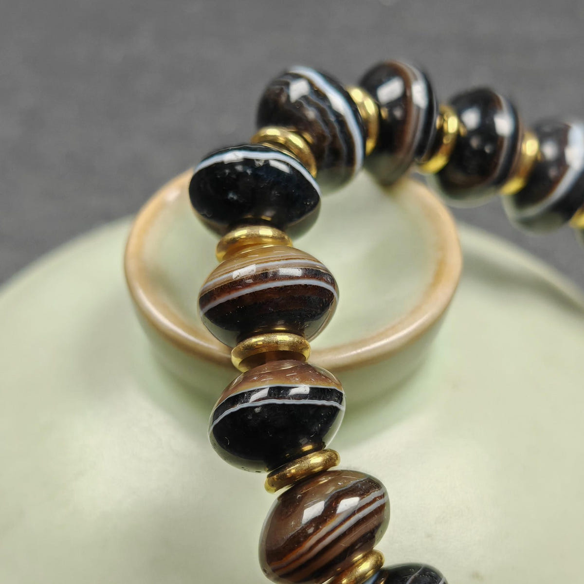 Tibetan Dzi Wrist Mala Medicine Buddha Dzi Bracelet - Tibetan Buddhist mala beads, view 6