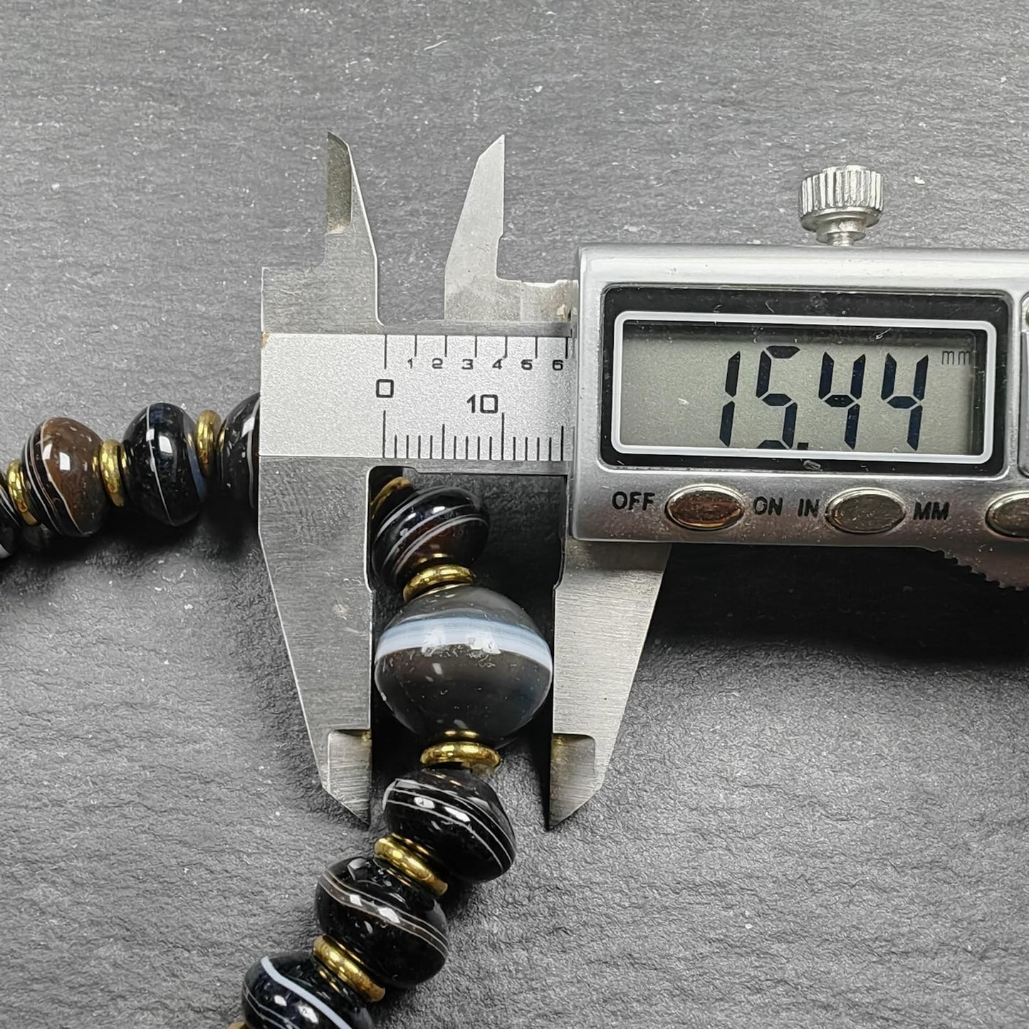 Tibetan Dzi Wrist Mala Medicine Buddha  Bracelet - Decades Old