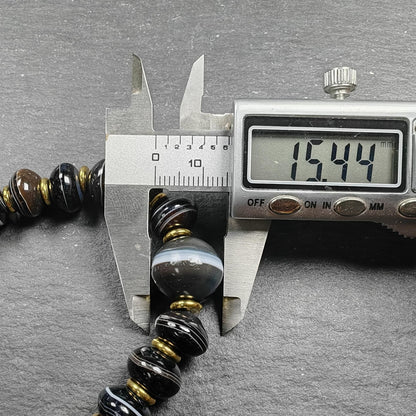 Tibetan Dzi Wrist Mala Medicine Buddha  Bracelet - Decades Old