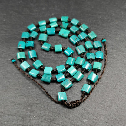 Turquoise Beads Necklace for Woman - 33cm Length