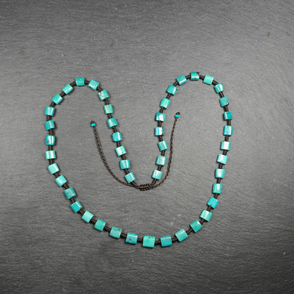 Turquoise Beads Necklace for Woman - 33cm Length