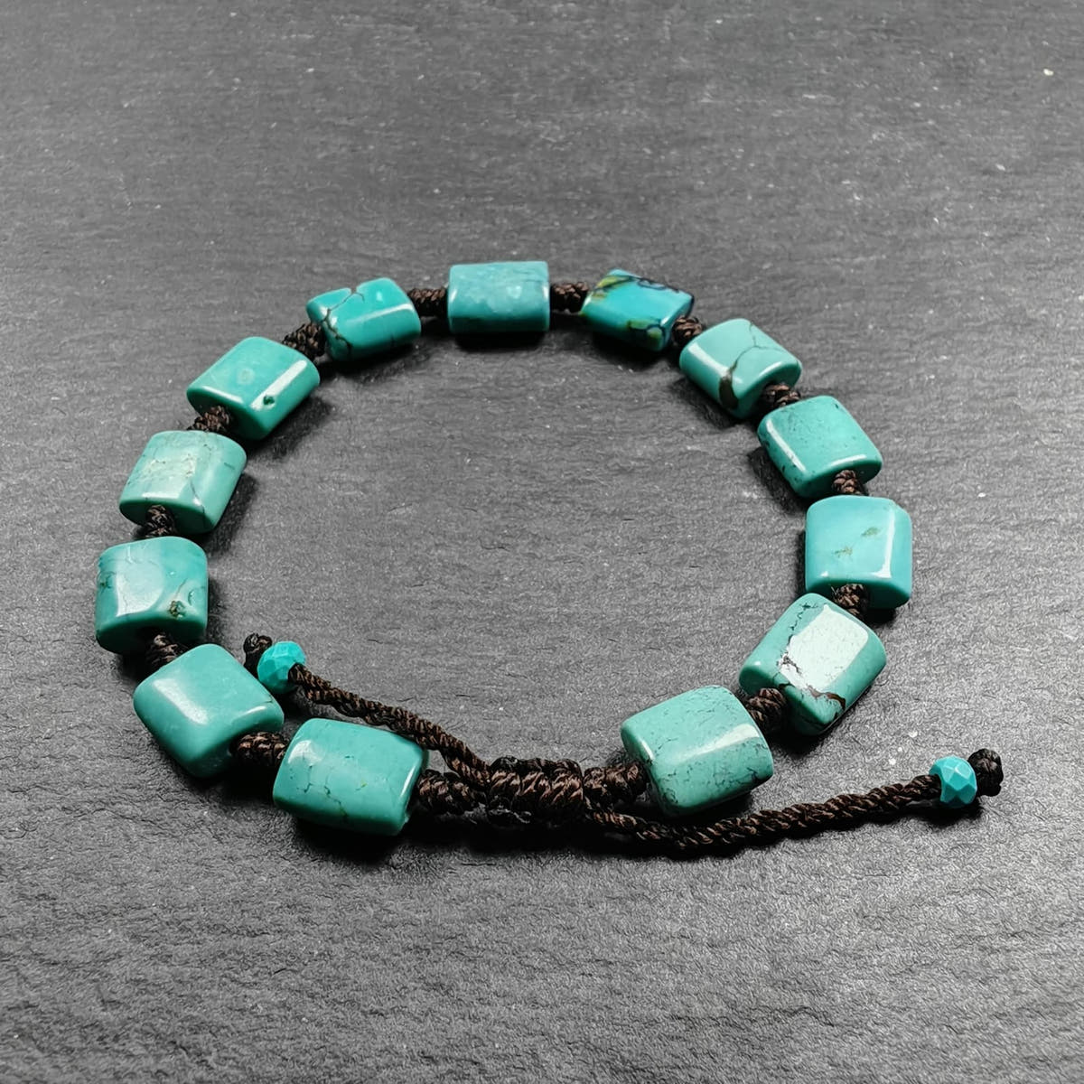 Tibetan Turquoise Beads Bracelet - 42cm Length - Tibetan Buddhist art, view 9