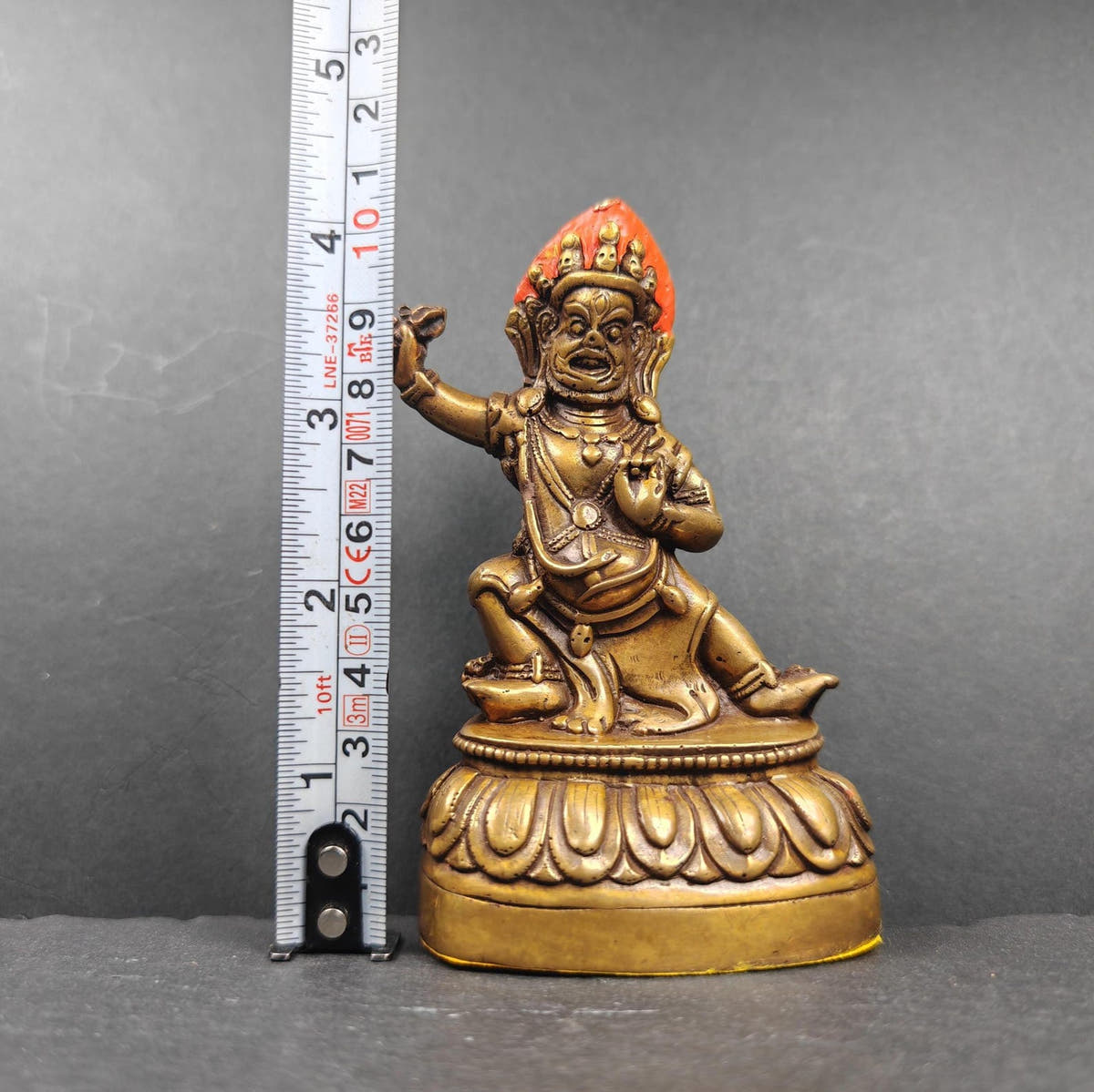 Vajrapani - Scared Tibetan Statue 40 Years Old 11cm Height - Tibetan Buddhist statue, view 9