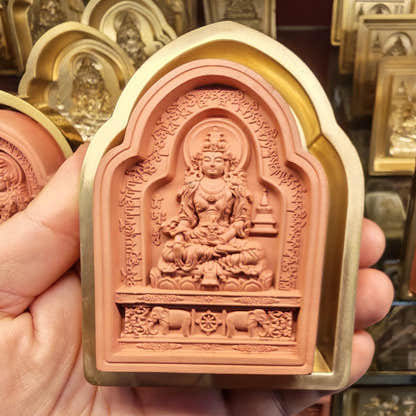 Bordered Akshobhya Tsa Tsa Mold - Tibetan tsa tsa mold, view 12