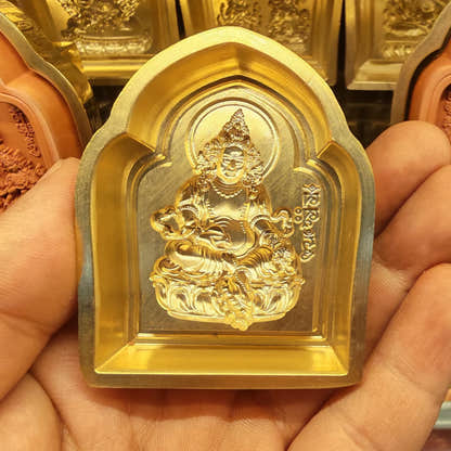 Bordered Yellow Jambhala Tsa Tsa Mold - Tibetan tsa tsa mold, view 5
