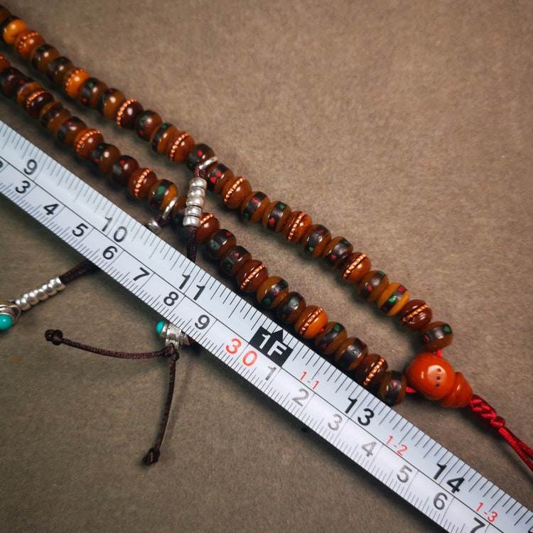 8mm Yak Bone Mala,68cm - Tibetan Buddhist mala beads, view 9