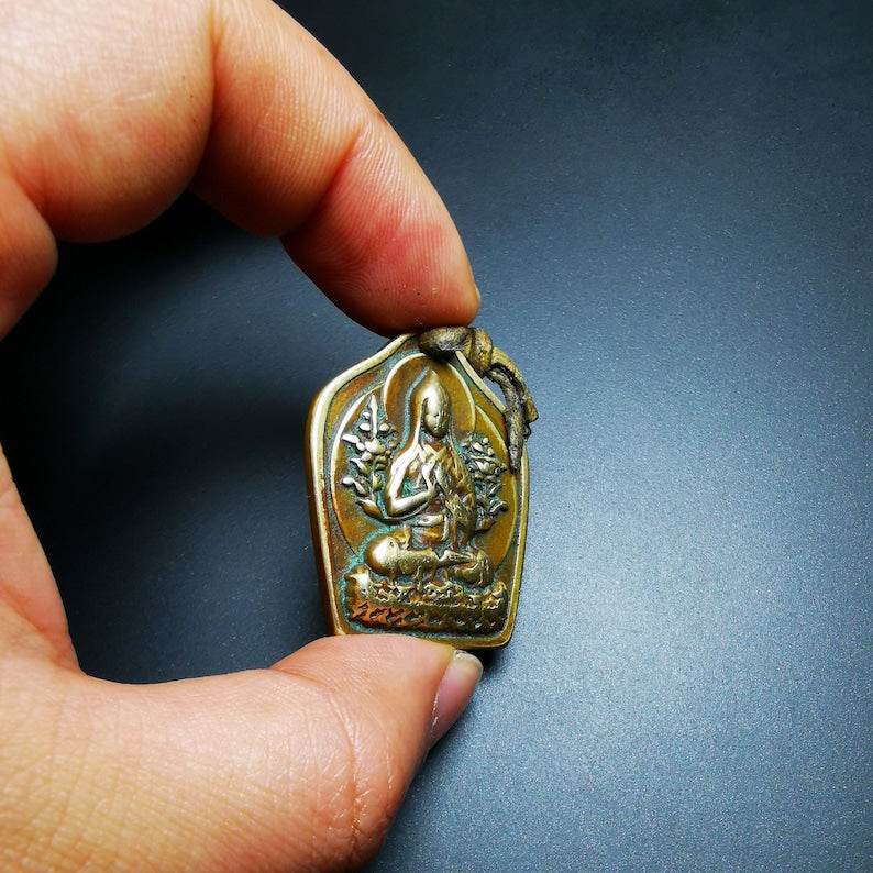 Buddhist Protective Pendant,Je Tsongkhapa Amulet,Losang Drakpa,Je Rinpoche - Tibetan Buddhist amulet, view 6