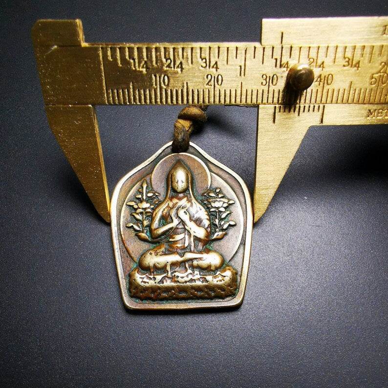 Buddhist Protective Pendant,Je Tsongkhapa Amulet,Losang Drakpa,Je Rinpoche - Tibetan Buddhist amulet, view 9