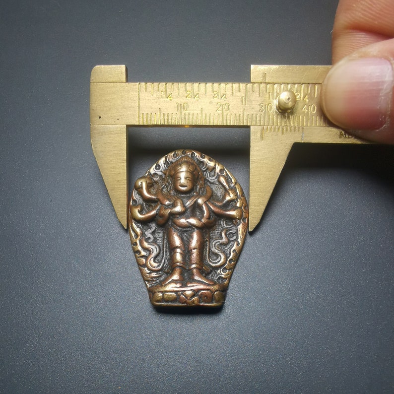 Thokcha Pendant,Six-armed Manjusri,Wisdom Buddha,Tibetan Budhist Protective Amulet