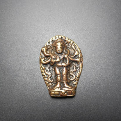 Thokcha Pendant,Six-armed Manjusri,Wisdom Buddha - Buddha statue, front view