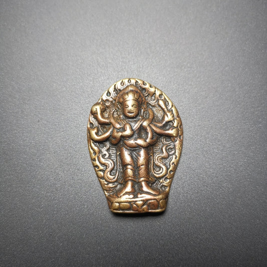 Thokcha Pendant,Six-armed Manjusri,Wisdom Buddha,Tibetan Budhist Protective Amulet