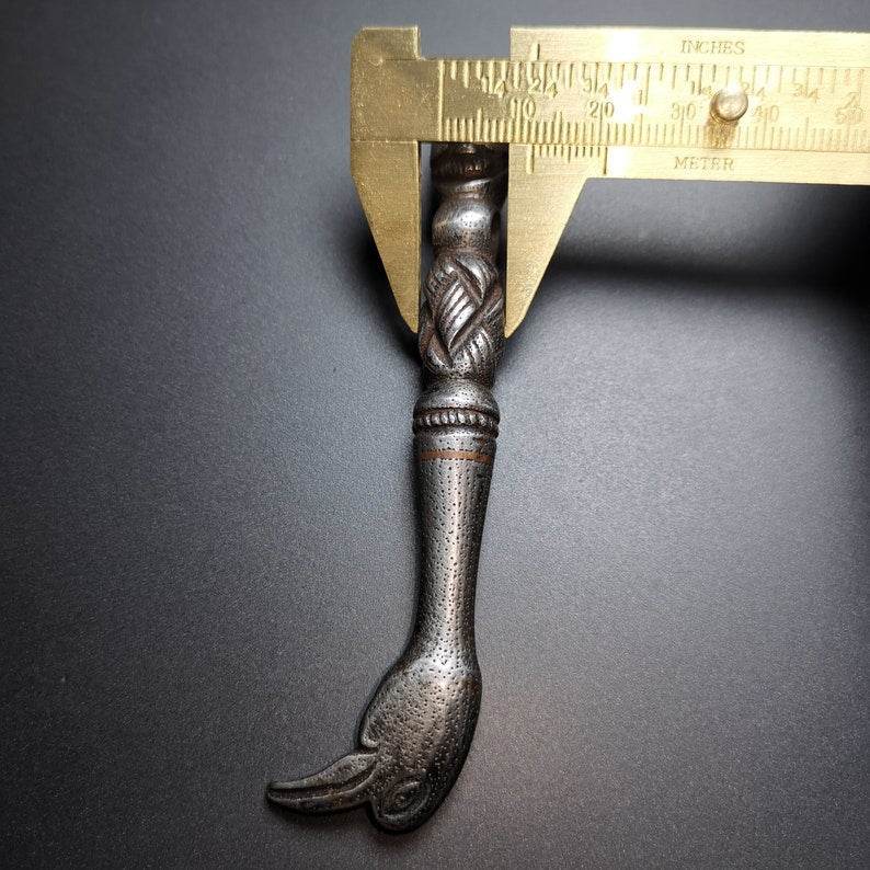 Thokcha Pendant,Pickaxe Amulet, Trantic Buddhism Dharma Ritual - Tibetan Buddhist amulet, size reference