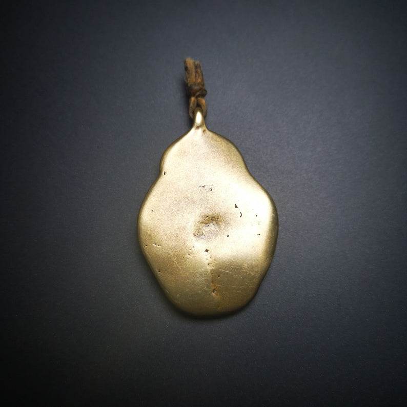 Buddhist Protective Pendant,Cross Vajra Amulet, 50 years old - Tibetan Buddhist amulet, view 4