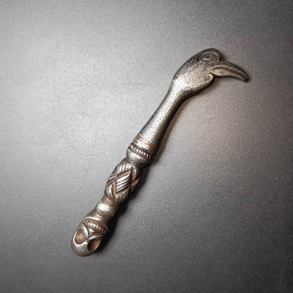 Thokcha Pendant,Pickaxe Amulet, Trantic Buddhism Dharma Ritual - Tibetan Buddhist amulet, close-up detail