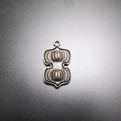 Gandhanra Antique Tibetan Buddhist Protective Pendant,Vajra Dorje Amulet (Vajrayana) ,the Protector of Buddha, inlaid with Sliver