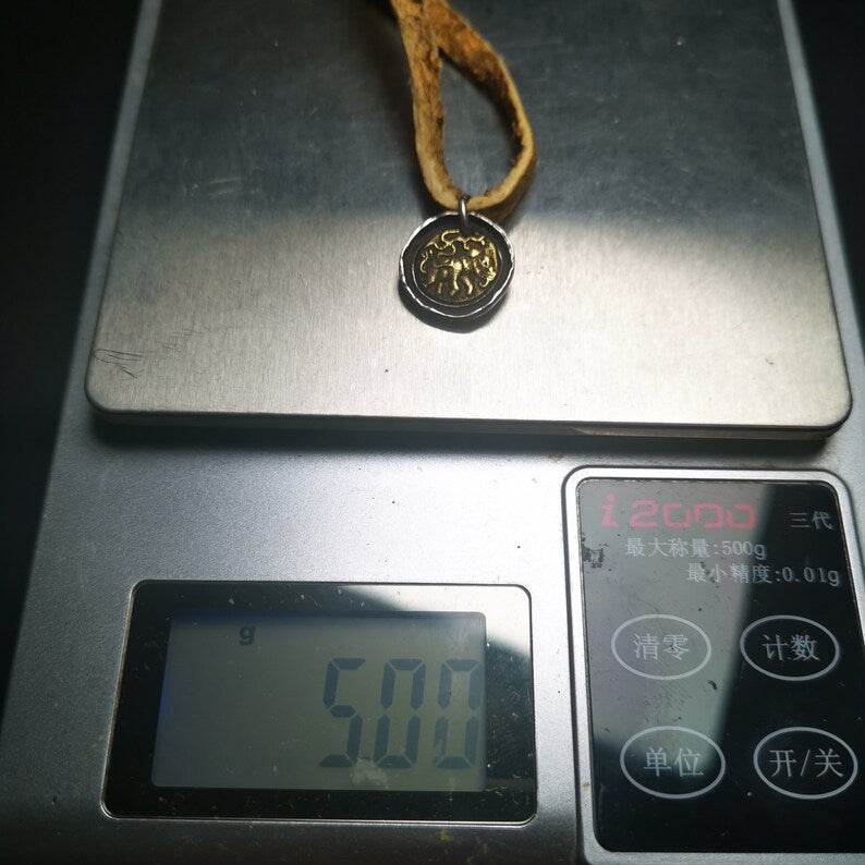 Buddhist Amulet,Elephant Protective Pendant,Buddhist Amulet,Made of Sterling Sil - Tibetan Buddhist amulet, size reference